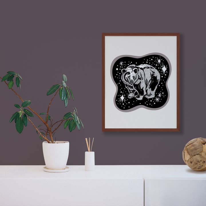 Starfangled Press - Wholesale Art Print - Cosmic Bear Screenprint