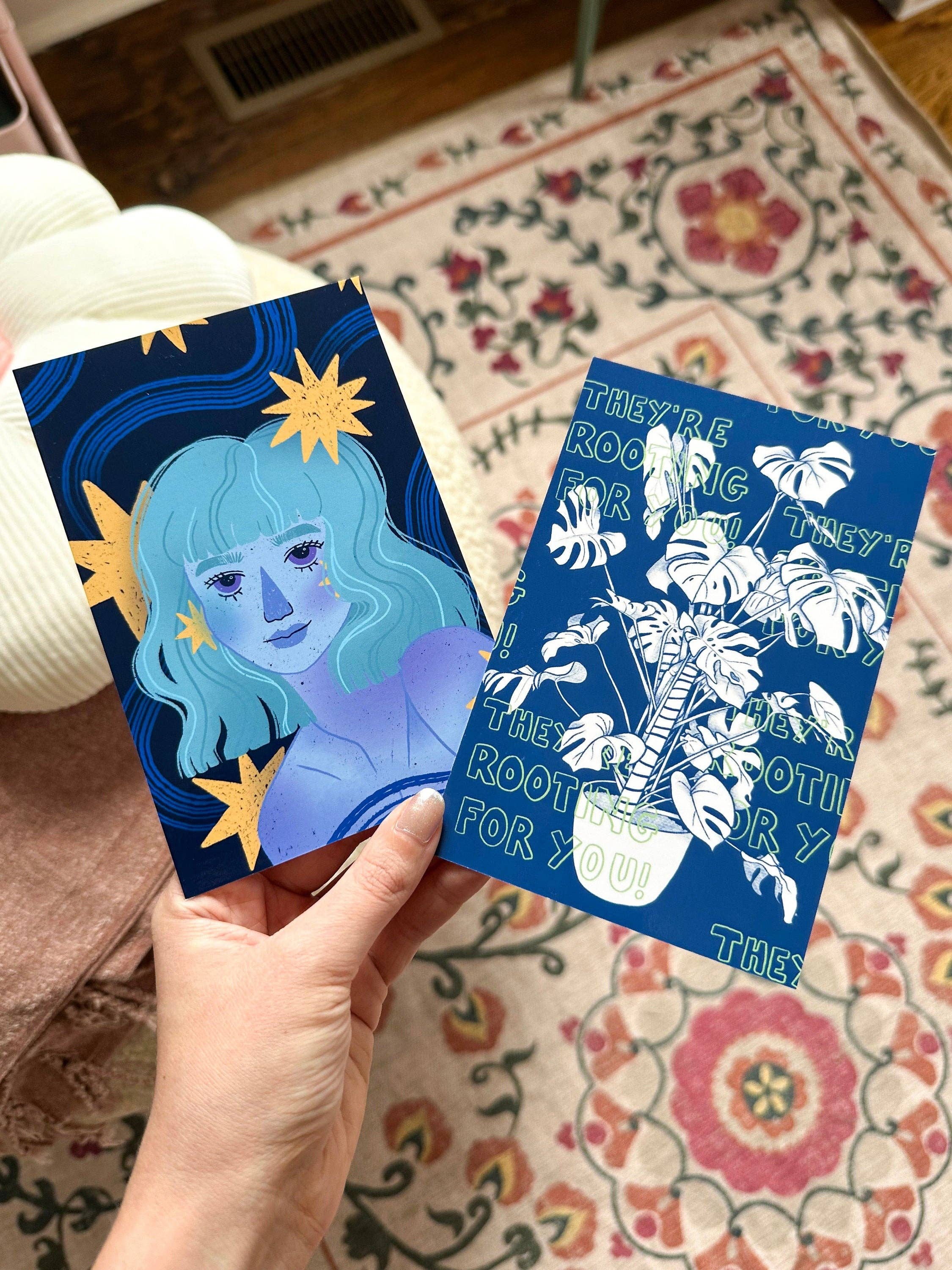 lu bremer design - Wholesale Art Print - they're rooting for you mini art print - 4x6 postcard size3