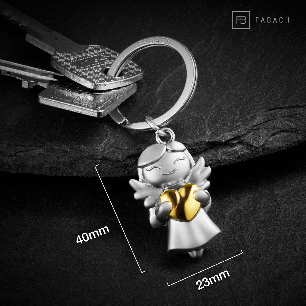 FABACH – Die Schlüsselanhänger-Schmiede - Wholesale Keychain - Unisex - “Star” guardian angel keychain - lucky angel with heart - angel lucky charm7