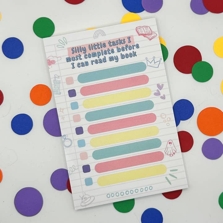 Silly Tasks To-Do List Magnetic Notepad - 50 sheets for wholesale by The Rainbow Bookshelf