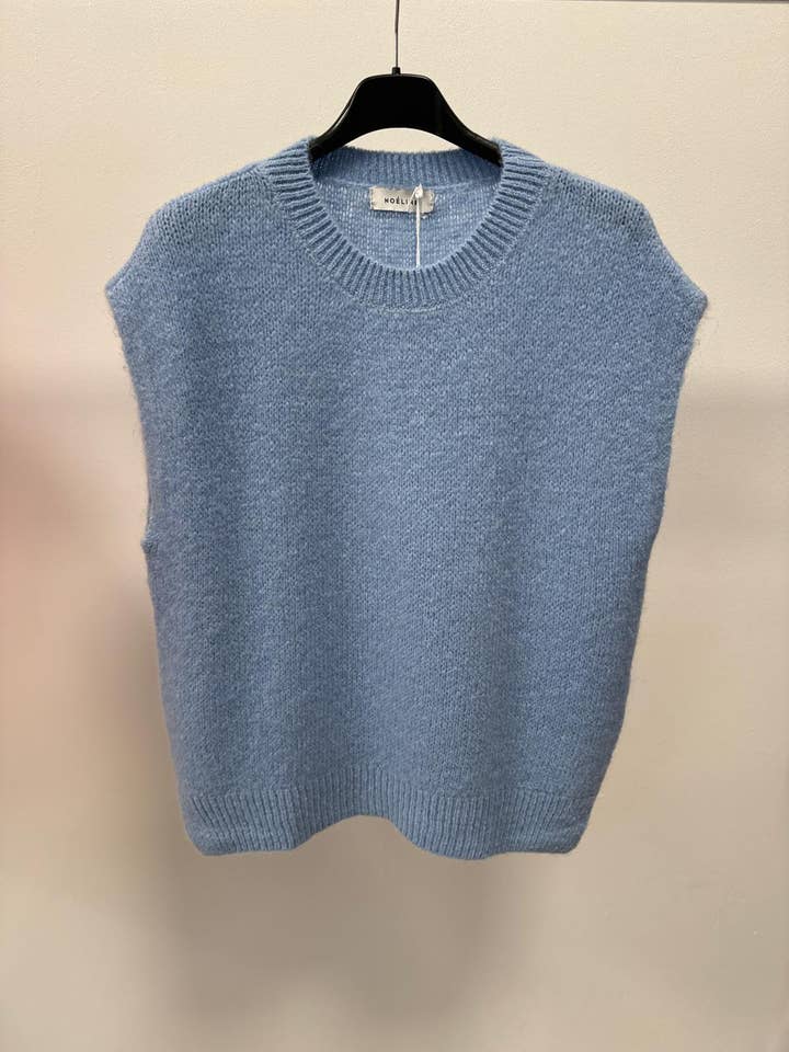 NOELINE - Wholesale Knit Sweater - Women's - Sleeveless sweater 40% kid mohair 76526