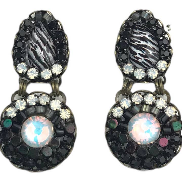 ZEBRA COLLECTION CRYSTAL EARRINGS for wholesale by melizijewelry