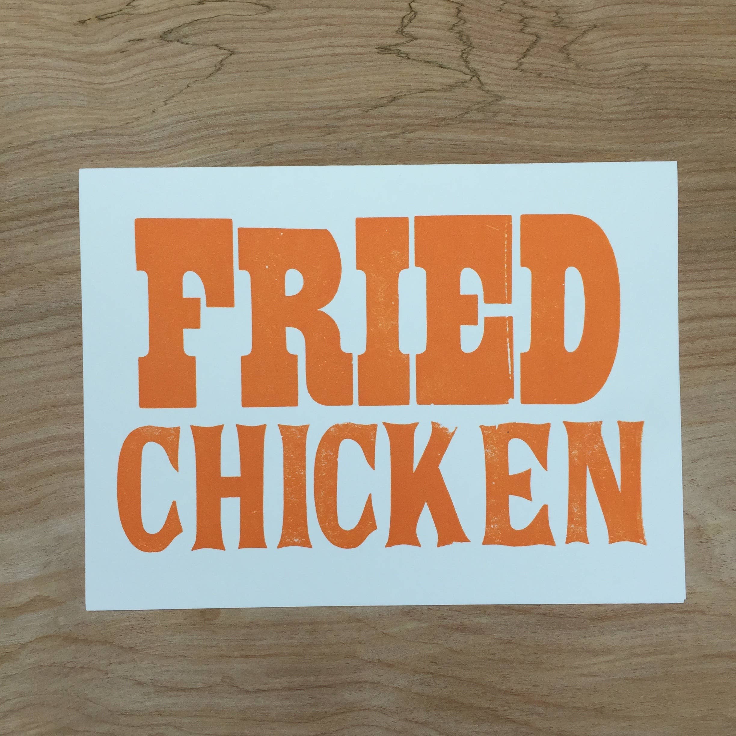 Pioneer House (formerly Yee-Haw) - Wholesale Everyday Greeting Card - Fried Chicken Letterpress Greeting Card1