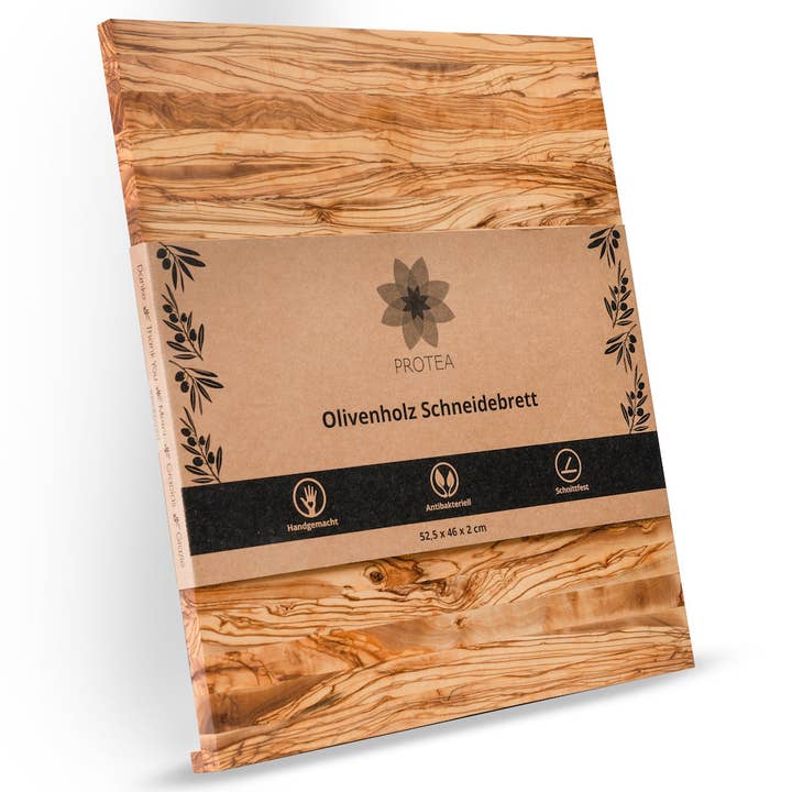 PROTEA solid olive wood XXL cutting board unique with juice for wholesale by PROTEA