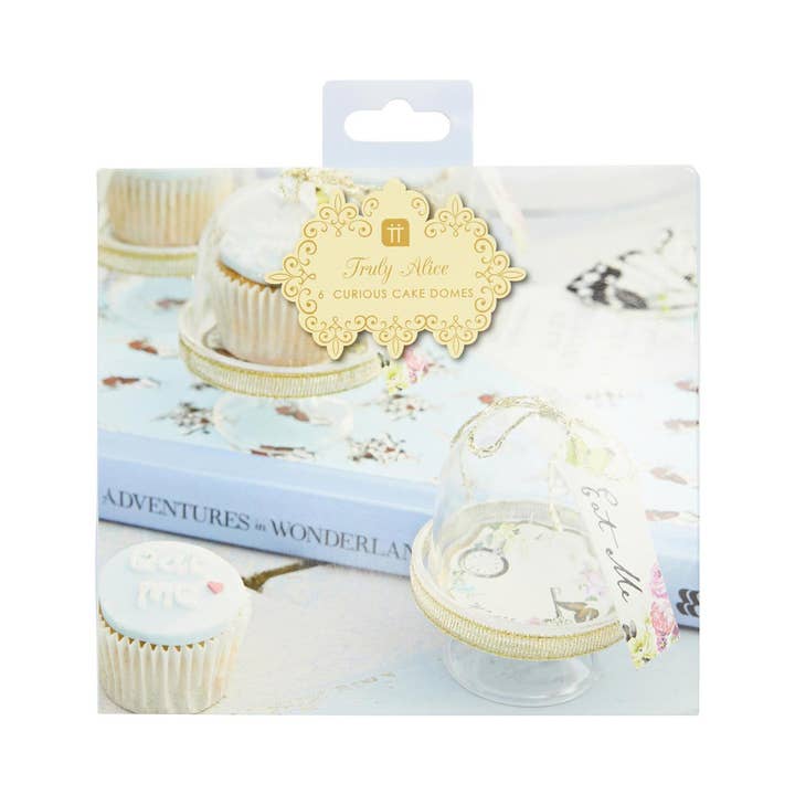 Talking Tables USA - Wholesale Cake Stand - Alice in Wonderland Party Favor Cake Domes | 6 Pack |