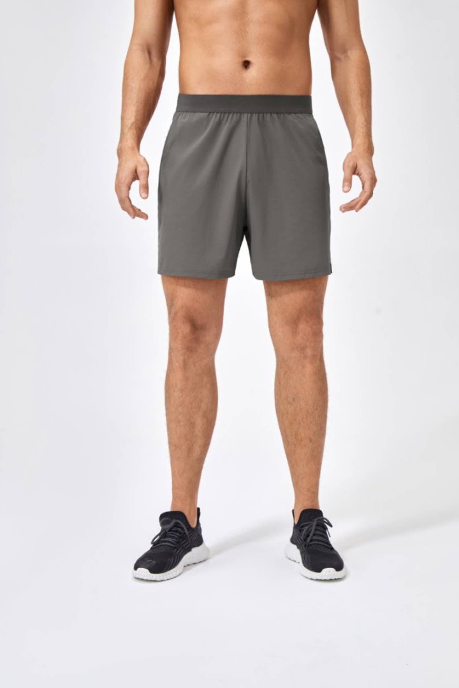 Active by Anna-Kaci – wholesale Träningsshorts – herr – Herrars enfärgade dra-på träningsshorts snabbtorkande tyg9