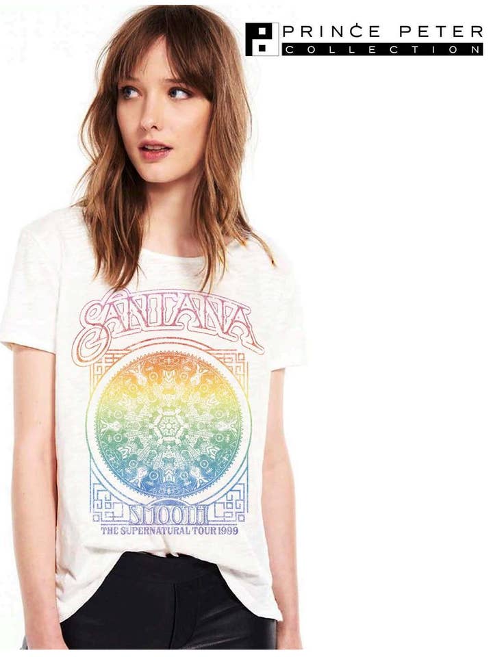 SANTANA SUPERNATURAL RAINBOW TOUR-T-SHIRT voor wholesale door Prince Peter Collection