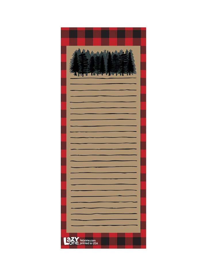 Plaid Forest Notepad for wholesale by Lazy One