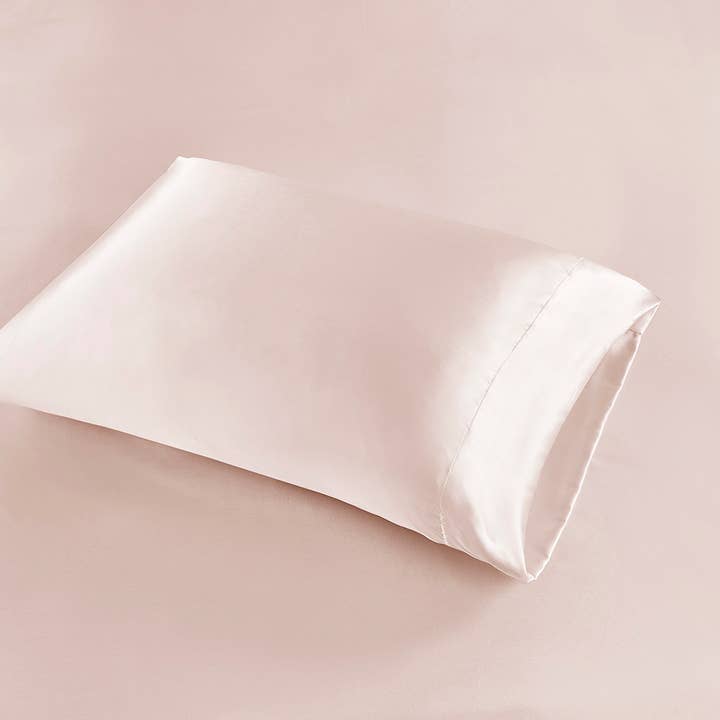 Olliix - Wholesale Bedding Pillowcase/Sham - Luxury Satin 2-Piece Pillowcase Set, Blush Pink5