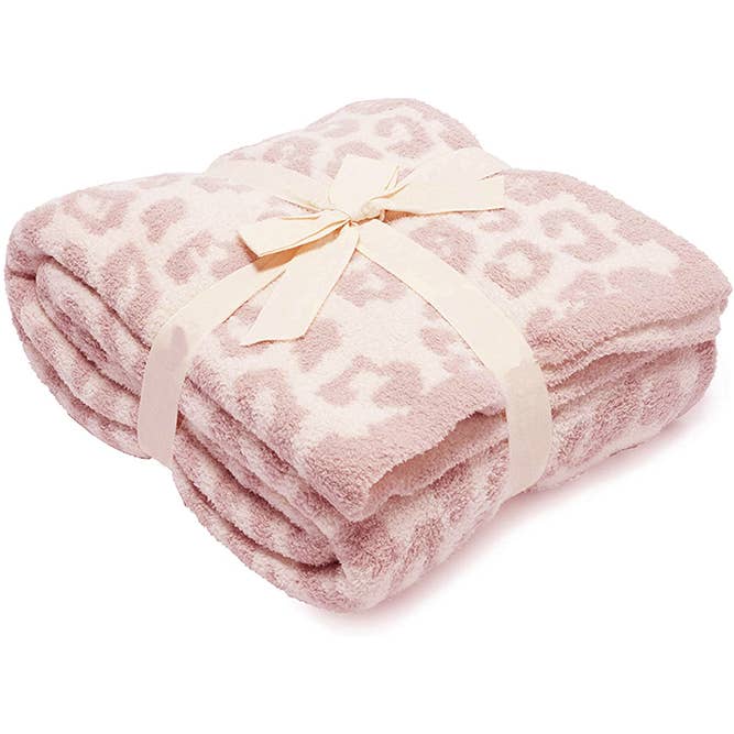 UNISHE - Wholesale Throw Blanket - Leopard Knit Plush Blanket MOQ 3pcs ZZKF384