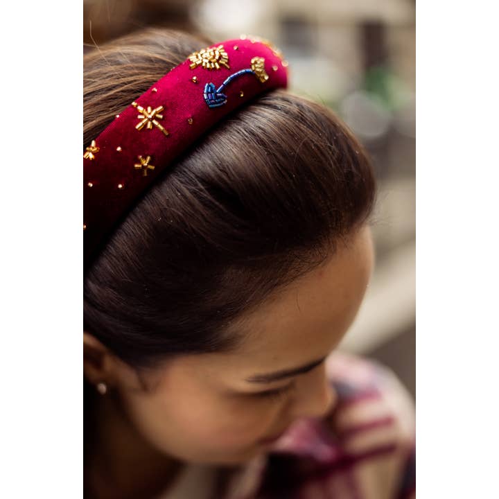 TEJALIK – Bandana - Mulher por atacado – Banda Sherazade Bordeaux1