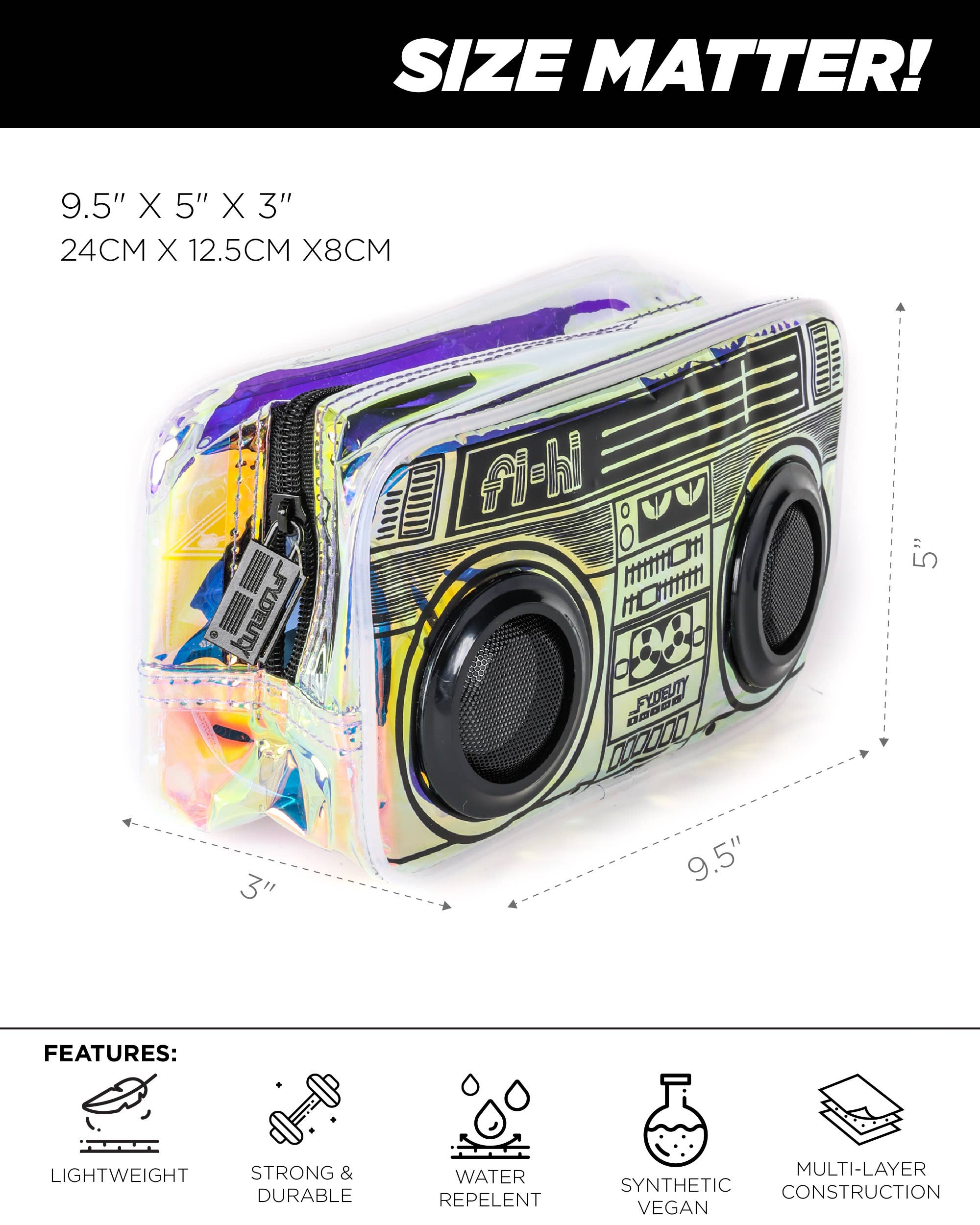 Fydelity - Wholesale Speakers - Bluetooth Speaker Bag | Portable Crossbody Festival | Holo5