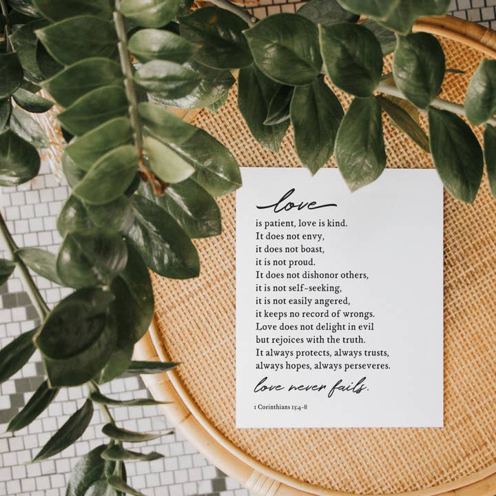 The Anastasia Co - Wholesale Art Print - Love Never Fails Art Print4