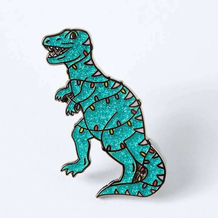 Punky Pins - Wholesale Lapel Pin/Button - Christmas Dinosaur Enamel Pin