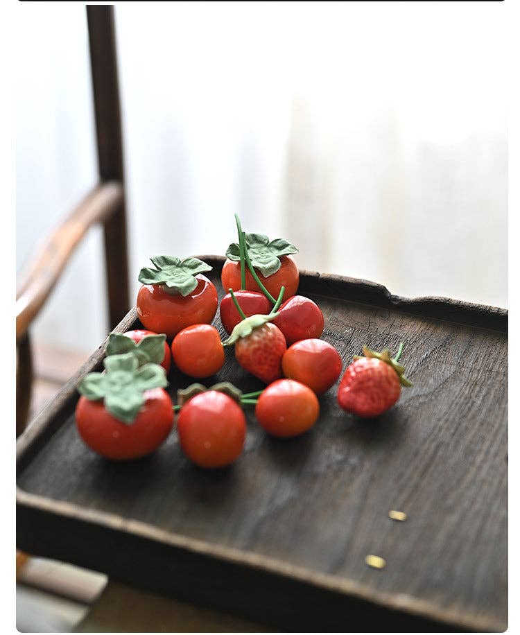 Gohobi （We cover U.S. import duties） – wholesale Decorative tabletop object – Gohobi Handmade Strawberry Cherry Tomato Fruit Ornament20