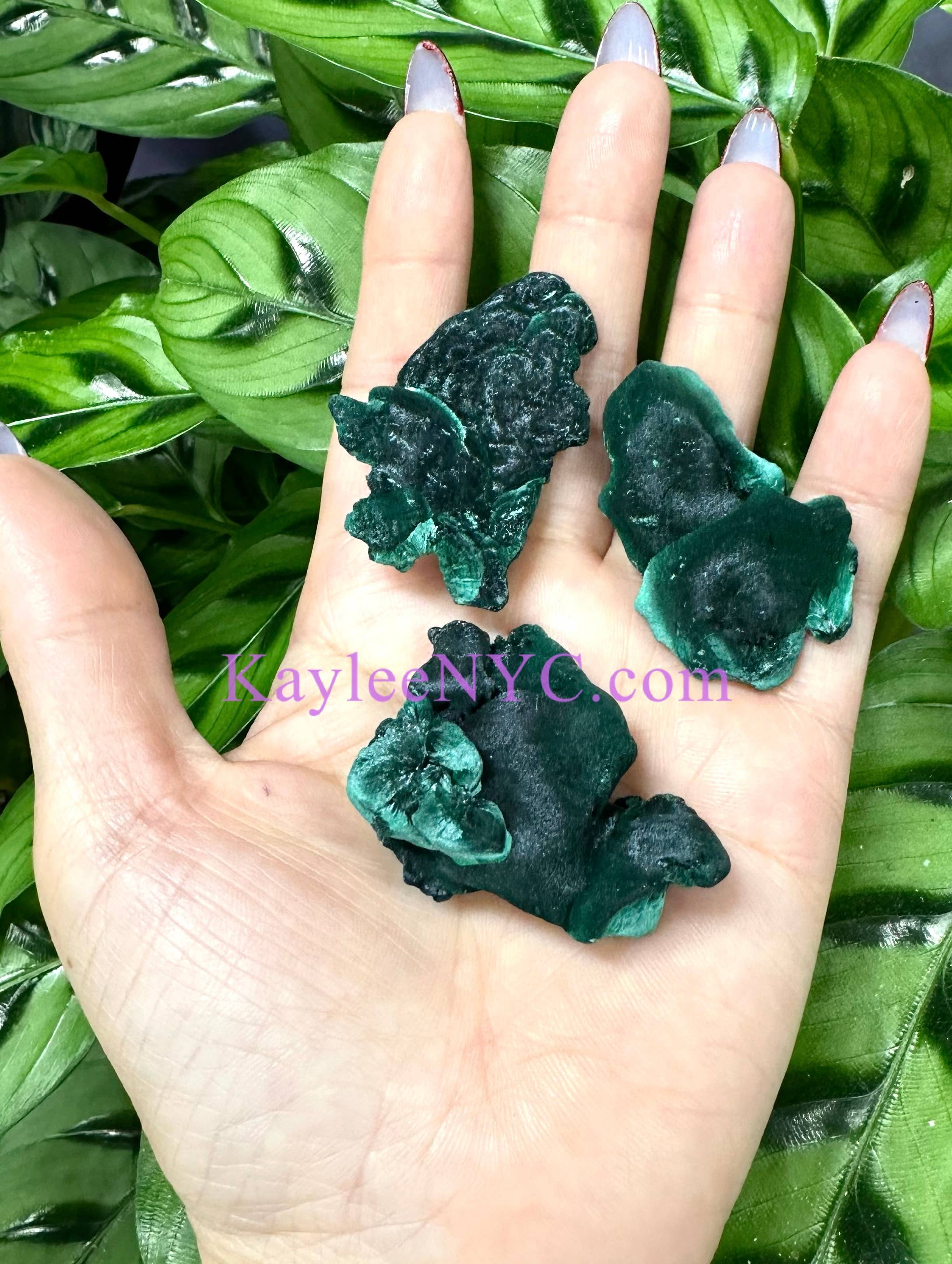 KayleeNYC - Wholesale Spiritual Stone/Crystal - 0.5 lb Natural Malachite Specimens Crystals healing energy 7