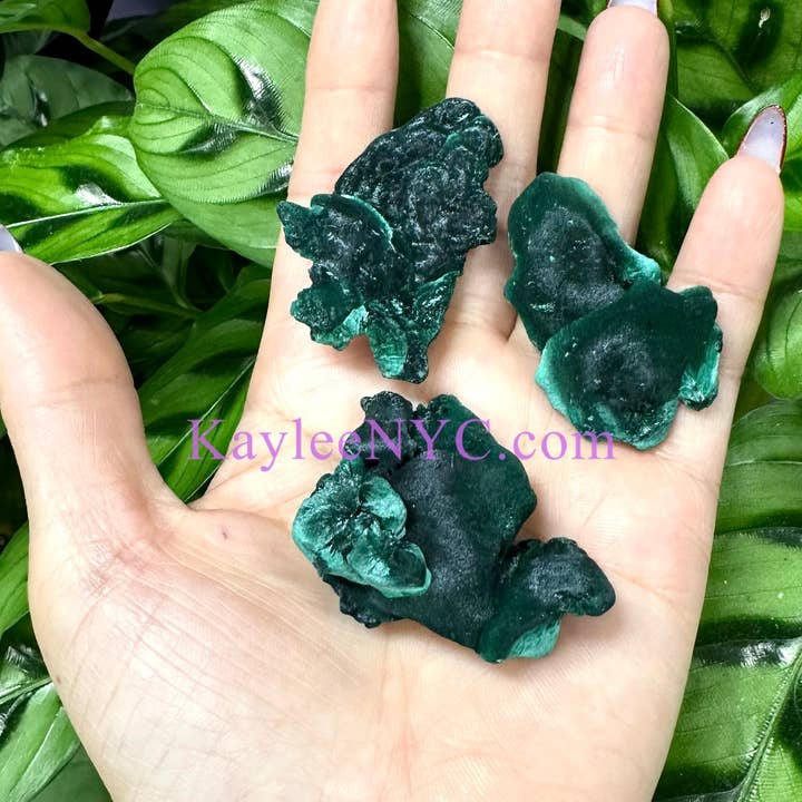 KayleeNYC - Wholesale Spiritual Stone/Crystal - 0.5 lb Natural Malachite Specimens Crystals healing energy 7