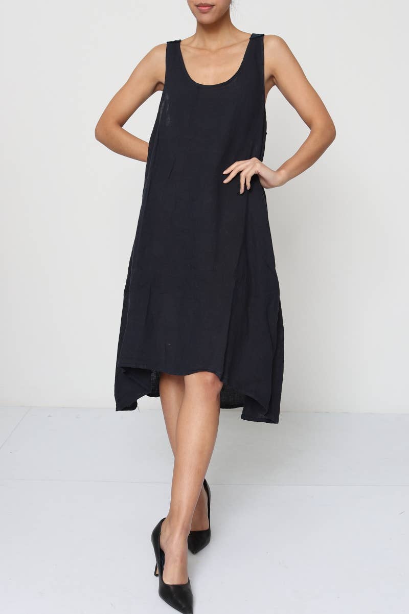 LÉA & LUC – wholesale Dress – Women's – Sleeveless long dresses in 100% Linen REF. 490813