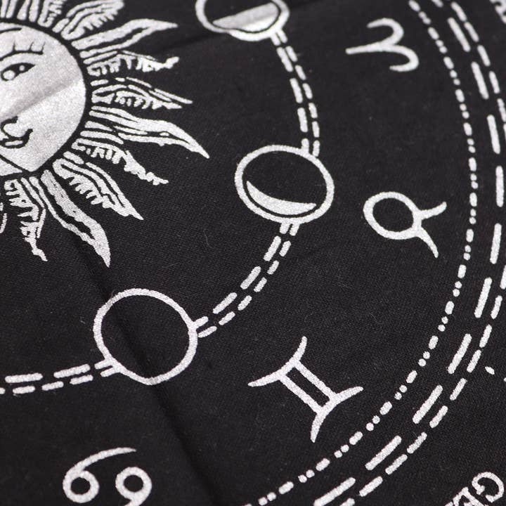 AW Artisan - Wholesale Tablecloth - Esoteric fringed altar cloth - Horoscope1