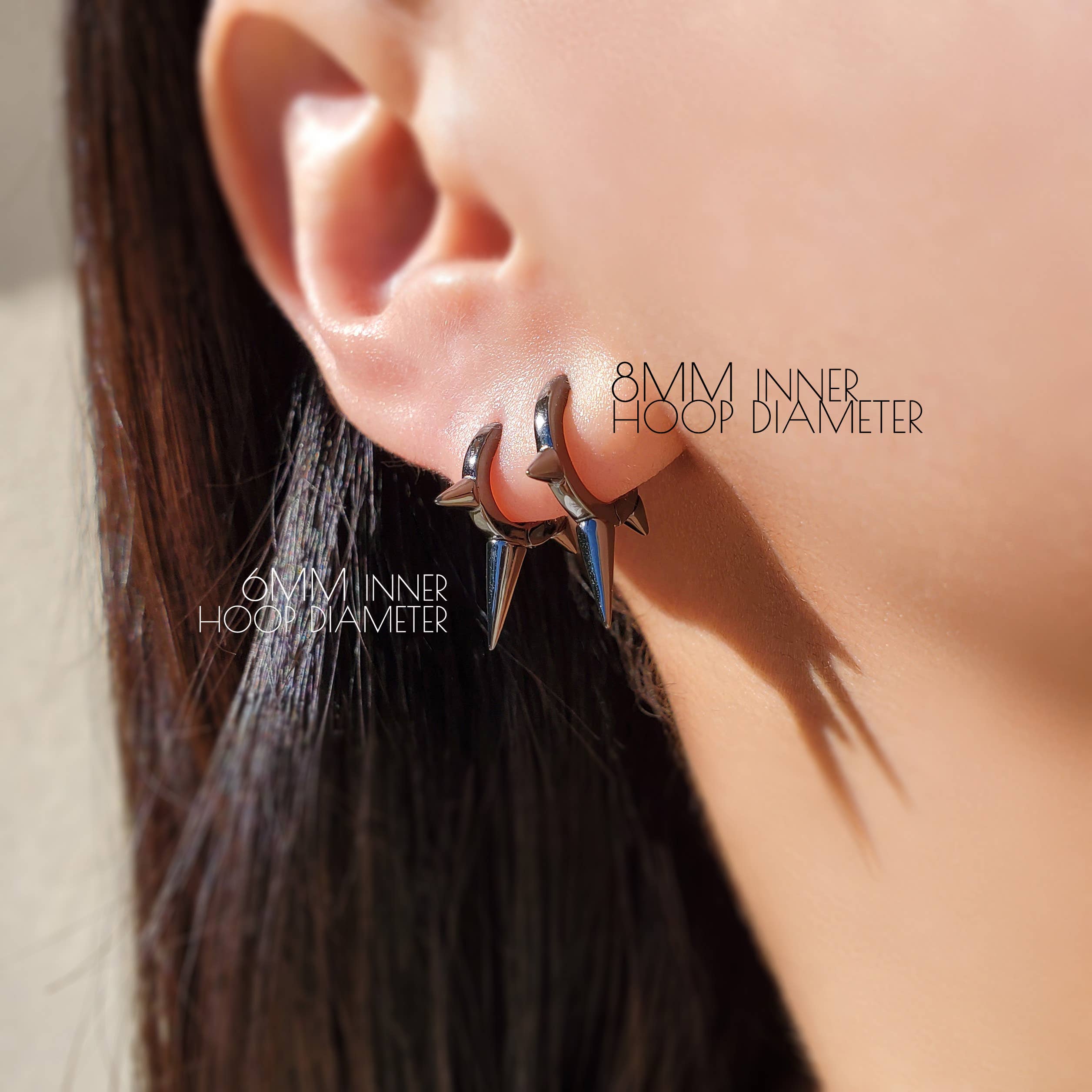 HolyBang Jewels - Wholesale Huggie Earrings - SPIKE HUGGIE EARRINGS - E-H1018 / E-H10415