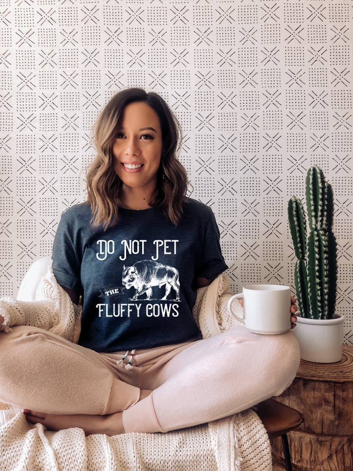Don't pet the fluffy Cows (Bison/Buffalo) for wholesale by Julie Jersey Designs