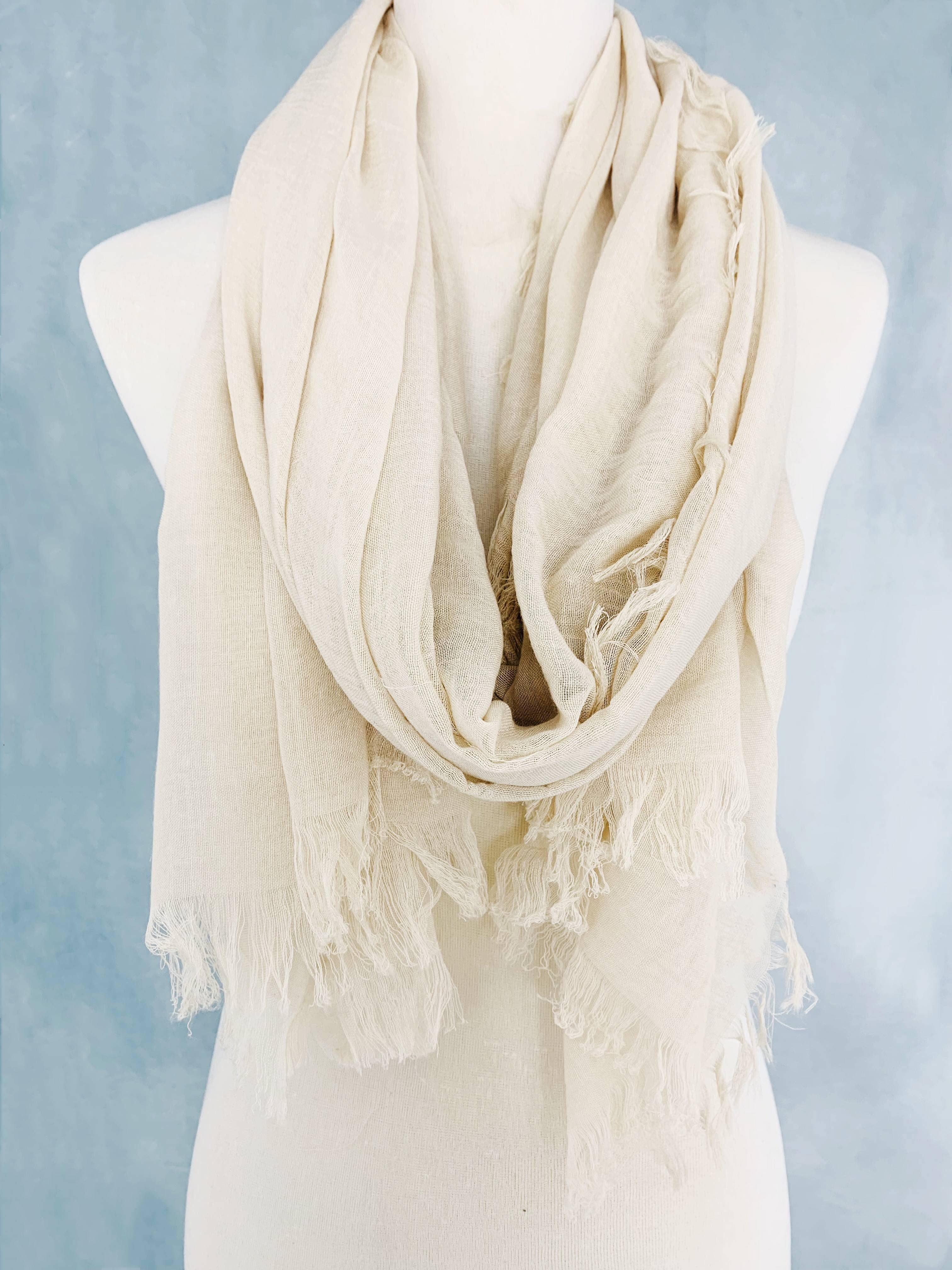 JC Sunny Fashion - Wholesale Scarf - Women's - JC021022 10 Colors-Soft As Cashmere Oversized Solid Frayed Scarf7