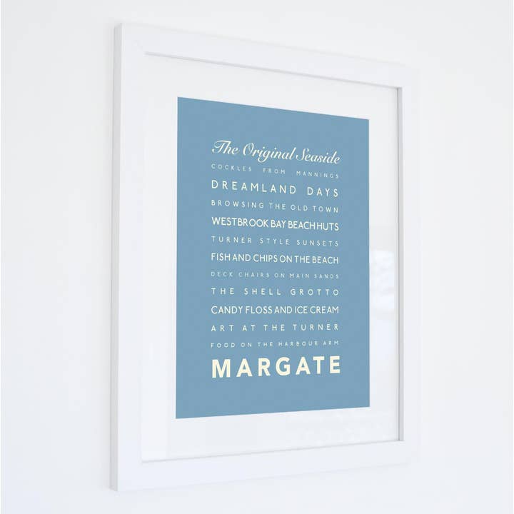 SeaKisses – wholesale Art print – Margate Typographic Print2