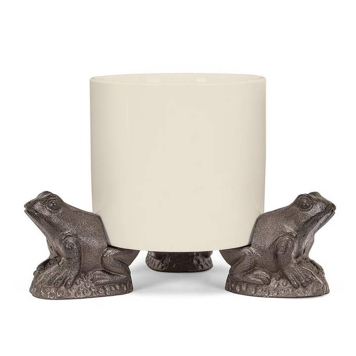 Set of 3 Frog Planter Stand-Dark Brown-3"H for wholesale by Abbott