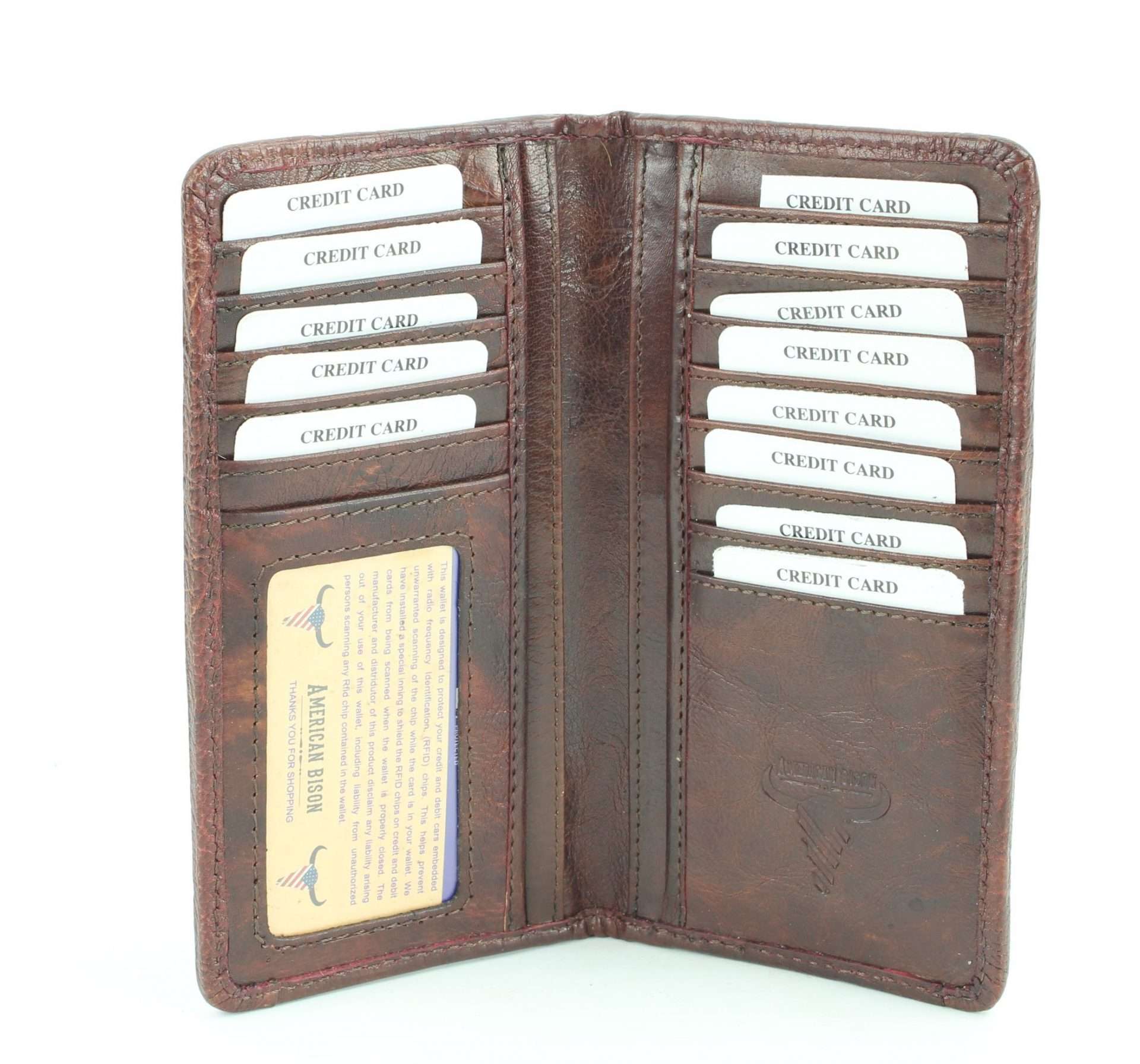 Leather Impressions Inc – Großhandel Brieftasche – Unisex – Filigrane Brieftasche im Western-Rodeo-Design aus gemustertem Leder mit Blumenmuster #AB W 103