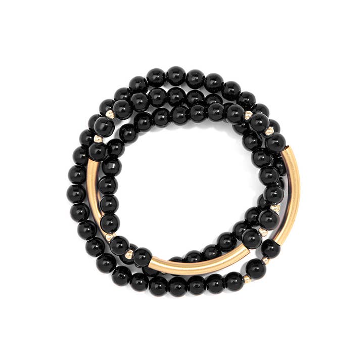 ZENZII Jewelry – Großhandel Perlenarmband – Glänzend und Gold Perlen Wrap Armband Schmuck