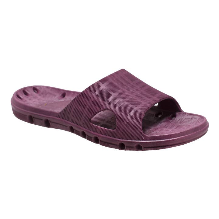 Women's PVC Slide Sandal Purple for wholesale by AdTec