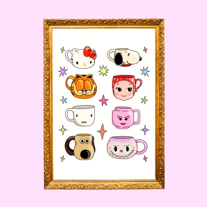 Muggar A5 Konsttryck för wholesale av Slinky Sketches