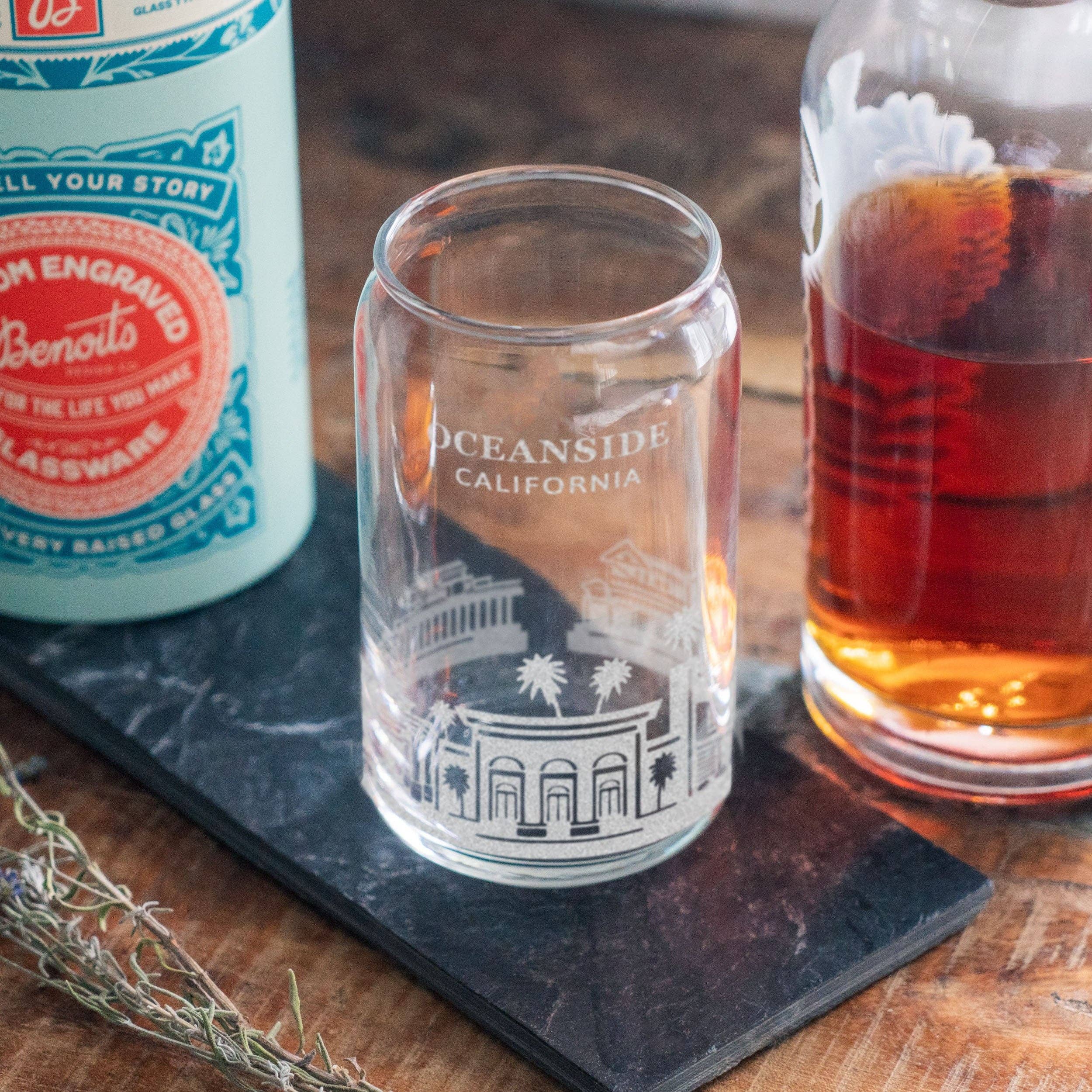 Benoit's Design Co. - Wholesale Cocktail/Liquor Glass - Oceanside, California City Skyline Engraved Glasses4