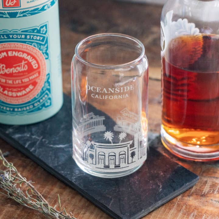 Benoit's Design Co. - Wholesale Cocktail/Liquor Glass - Oceanside, California City Skyline Engraved Glasses4
