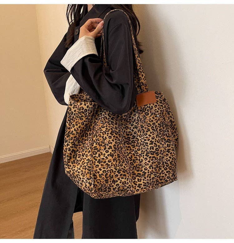 Dipped Shop - Wholesale Tote Bag - Women's - Leopard Print Large Capacity Tote Bag Shoulder Bag DPB162516