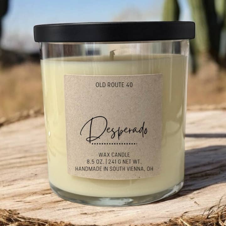 Desperado Candle for wholesale by Old Route 40