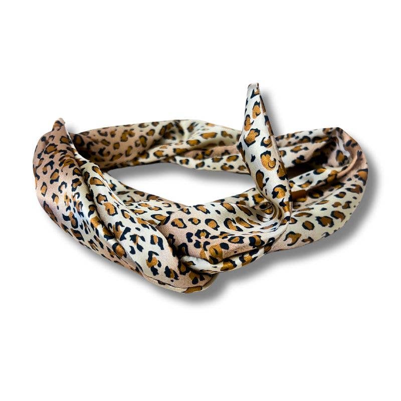 Hairjewelz by Elle – Großhandel Fashion-Stirnband – Damen – Stirnband - Bandeau Normal „Satin Leopard“0