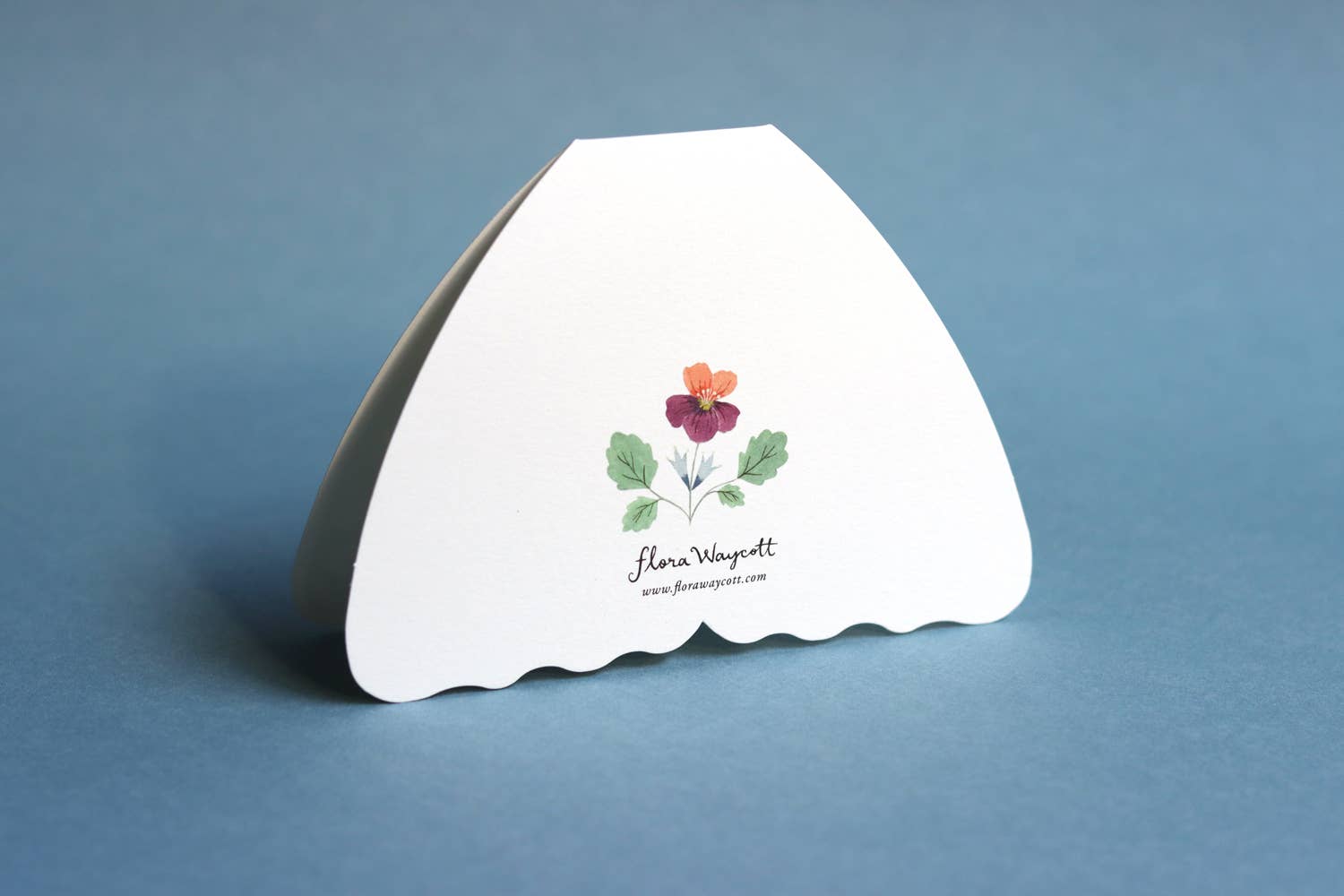 Flora Waycott - Wholesale Everyday Greeting Card - Floral Moth shaped card - Forest Green2