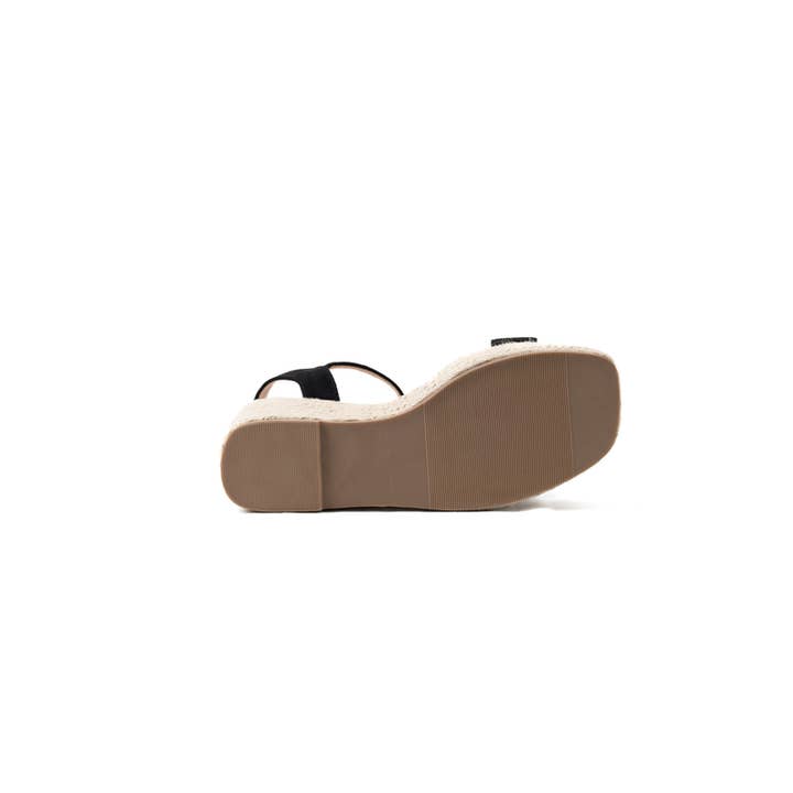 Gabylou - Vente Chaussures compensées – femme - Sandales compensées pieds larges ajustables H - Modele Vic
