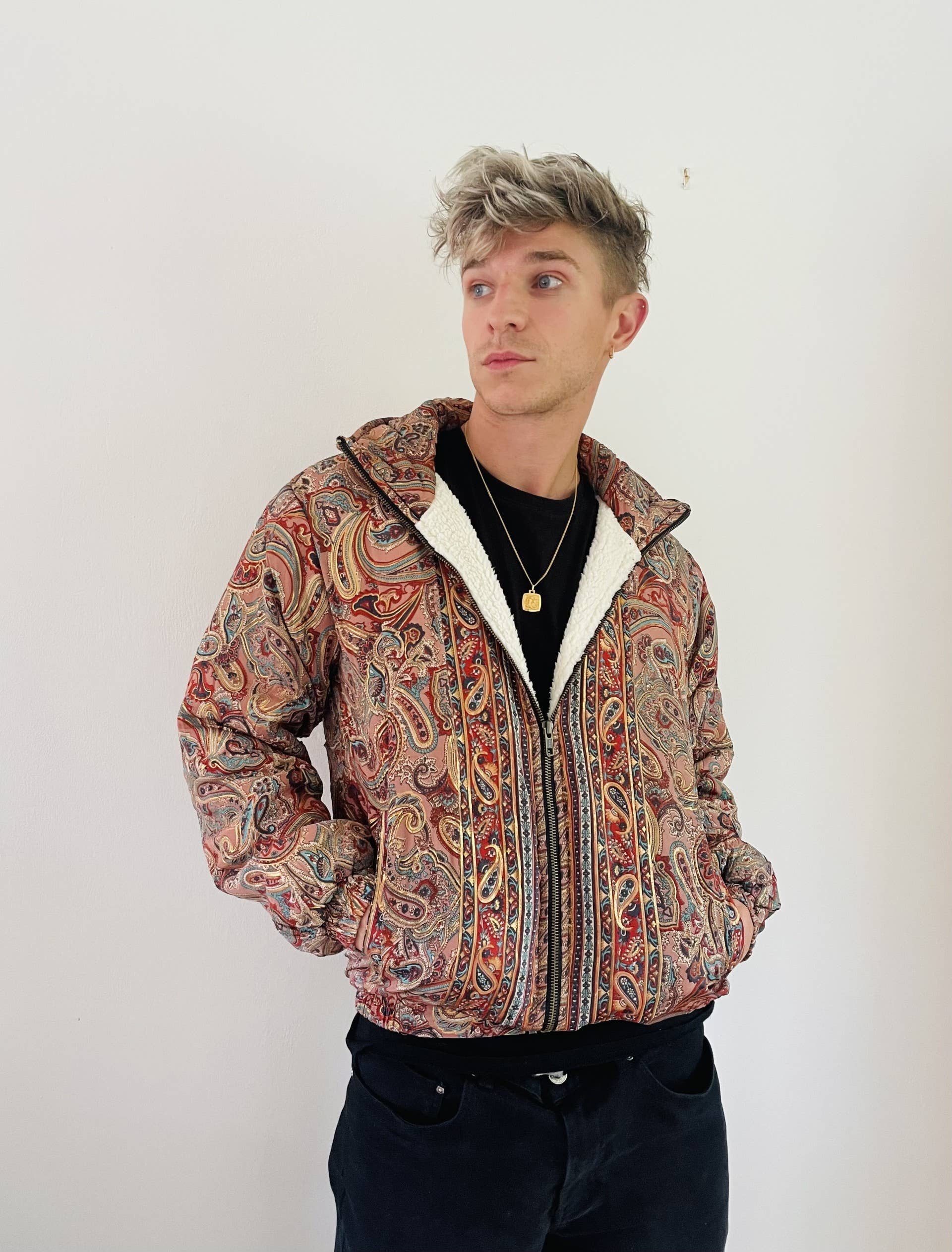 Emma's Emporium – wholesale Bomber jacket – Women’s – AW02: Sari Fleece lined Bomber Jackets - Paisley16