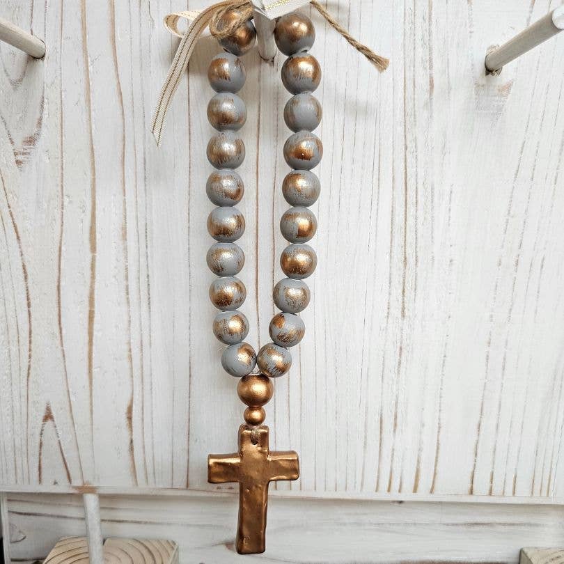 Let There be Light, Inc - Vendita all&#x27;ingrosso Decorazioni da tavolo - Perlina Blessing, 20 mm, in legno massello e resina, 30,5 cm, decorazione per auto o casa5