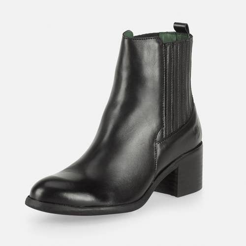 Women´S Leather Heeled Ankle Boots - Mira D947 Anilex Black for wholesale on Faire0