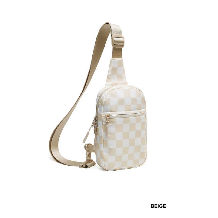 Vanilla Monkey - Wholesale Crossbody Bag - Women's - Mosaic Checkered Sling Bag
