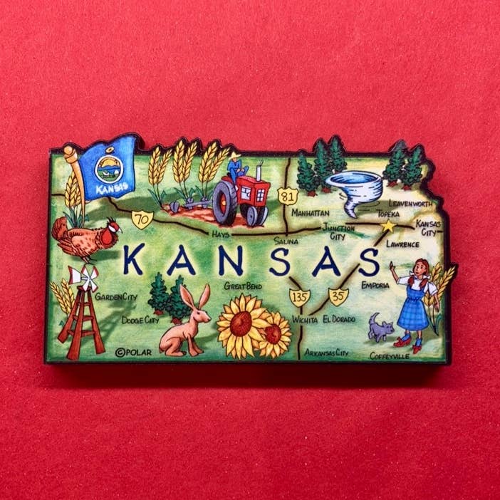 Avery Postcards and Gifts - Wholesale Magnet - Kansas Green Magnet0