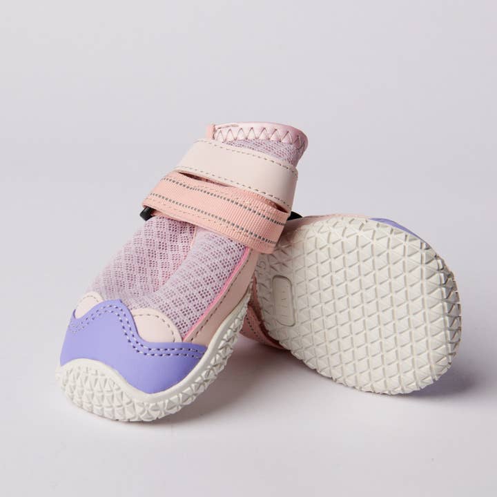 Spark Paws - Wholesale Pet Paw Protection - Hot Pavement Pawtector Dog Shoes - Pink Purple