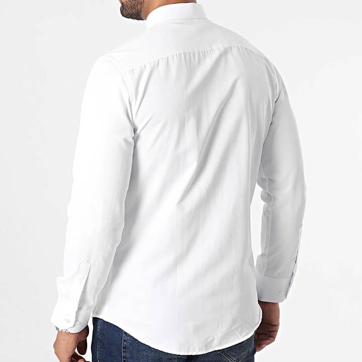 MACKTEN - Wholesale Button Down Shirt - Men's - Men's slim white shirt2