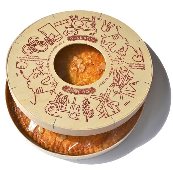 Goulibeur Large Shortbread Wooden Box 13.4oz for wholesale by The French Farm