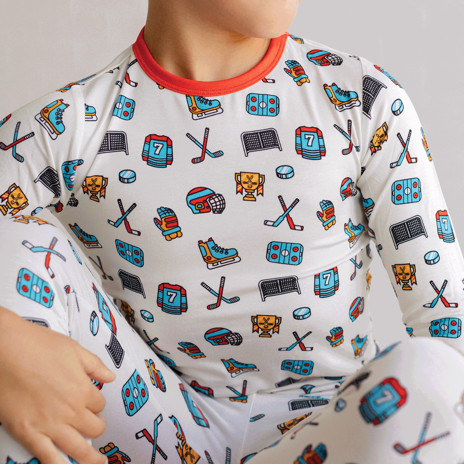 Tailgate Tikes - Wholesale Sleepwear Set - Kids - Hockey Two-Piece Pajama Set2