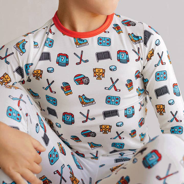 Tailgate Tikes - Wholesale Sleepwear Set - Kids - Hockey Two-Piece Pajama Set2