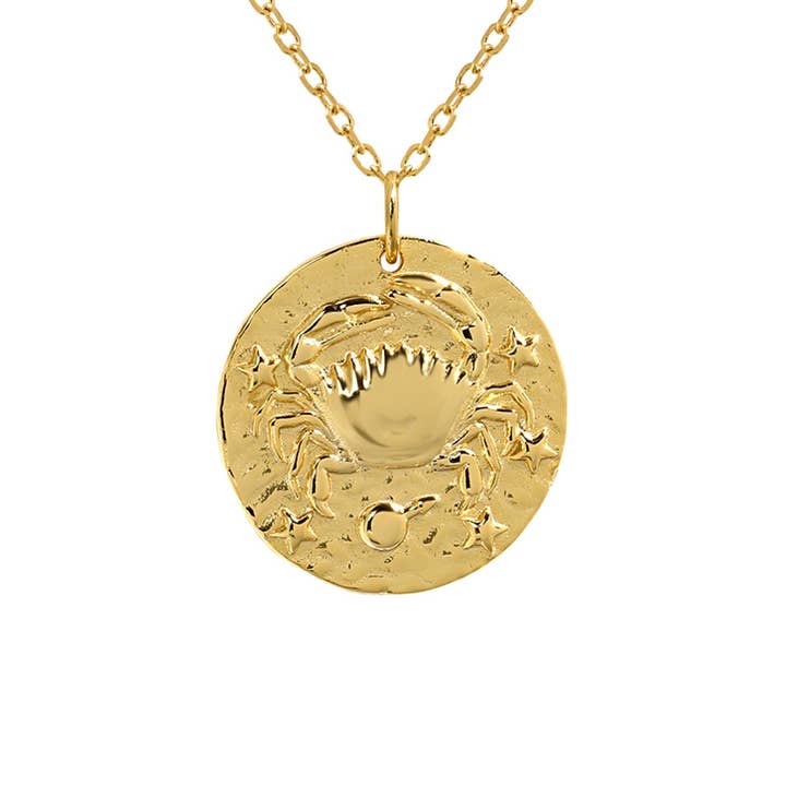 Cancer Pendant Charm Necklace in 18k Gold/925 Silver for wholesale by Love Local Jewelry